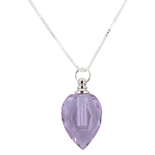 Teardrop Glass Essential Oil Diffuser Necklace, #6372