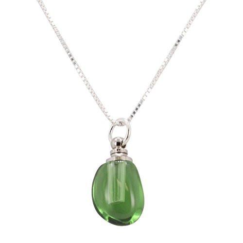 Tiny Teardrop Glass Essential Oil Diffuser Necklace, Choose Your Color, #6371