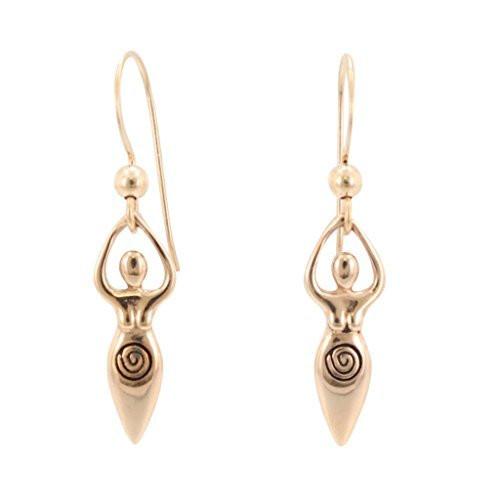 Fertility Lunar Goddess Earrings in Bronze or Silver, #6576