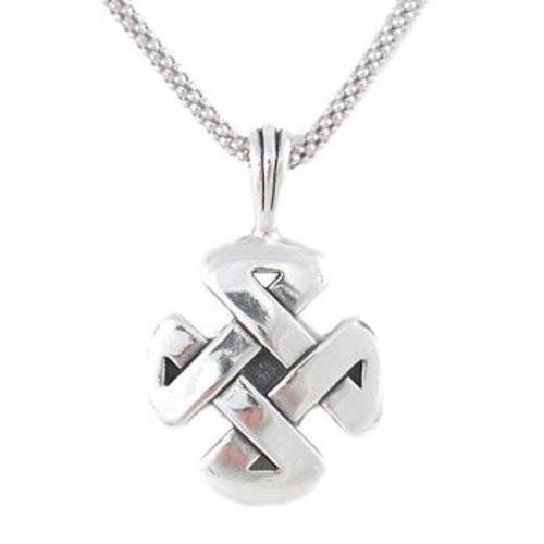 Celtic 'Strength' Knot Necklace in Sterling Silver, #8201-ss