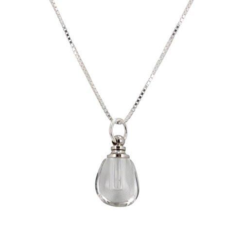 Tiny Teardrop Glass Essential Oil Diffuser Necklace, Choose Your Color, #6371