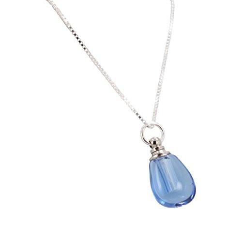 Tiny Teardrop Glass Essential Oil Diffuser Necklace, Choose Your Color, #6371