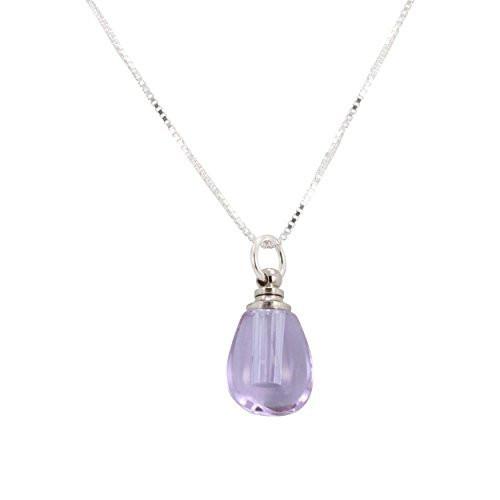 Tiny Teardrop Glass Essential Oil Diffuser Necklace, Choose Your Color, #6371