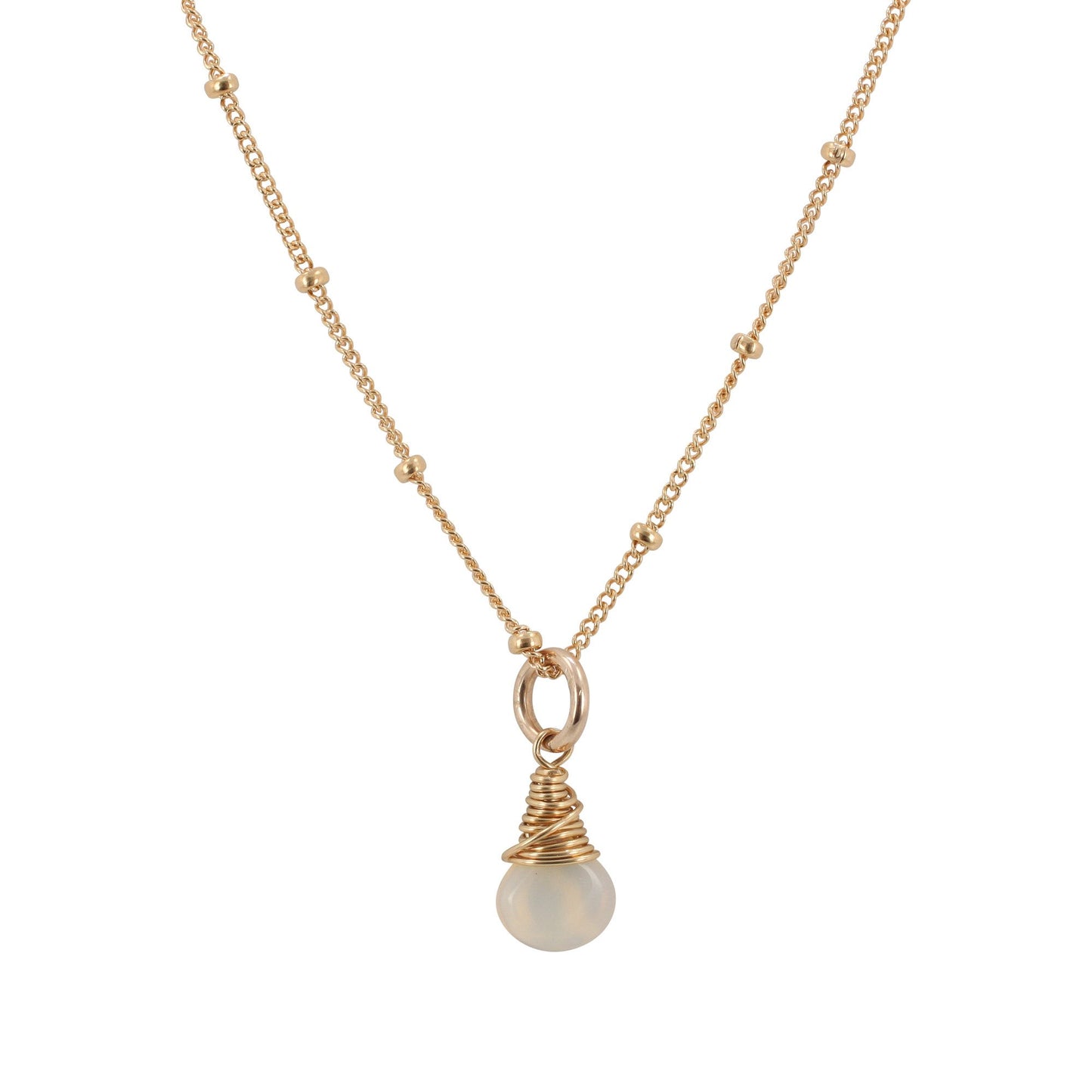 Small Gold Opal Necklace - Limited Edition, #6119-yg