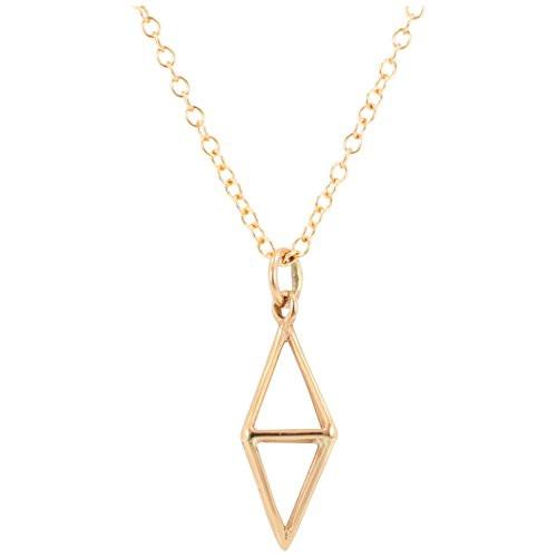 Small Geometric Necklace in Bronze, #6222-brz