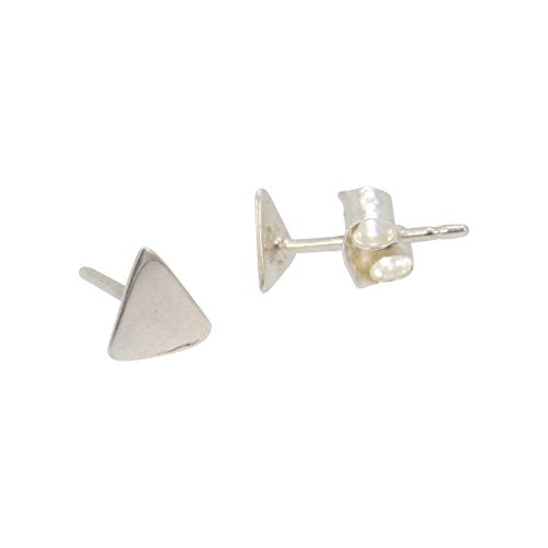 Triangle Design Stud Earrings in Sterling Silver, Suitable for Teen Girls, Children and Women, #6293-ss