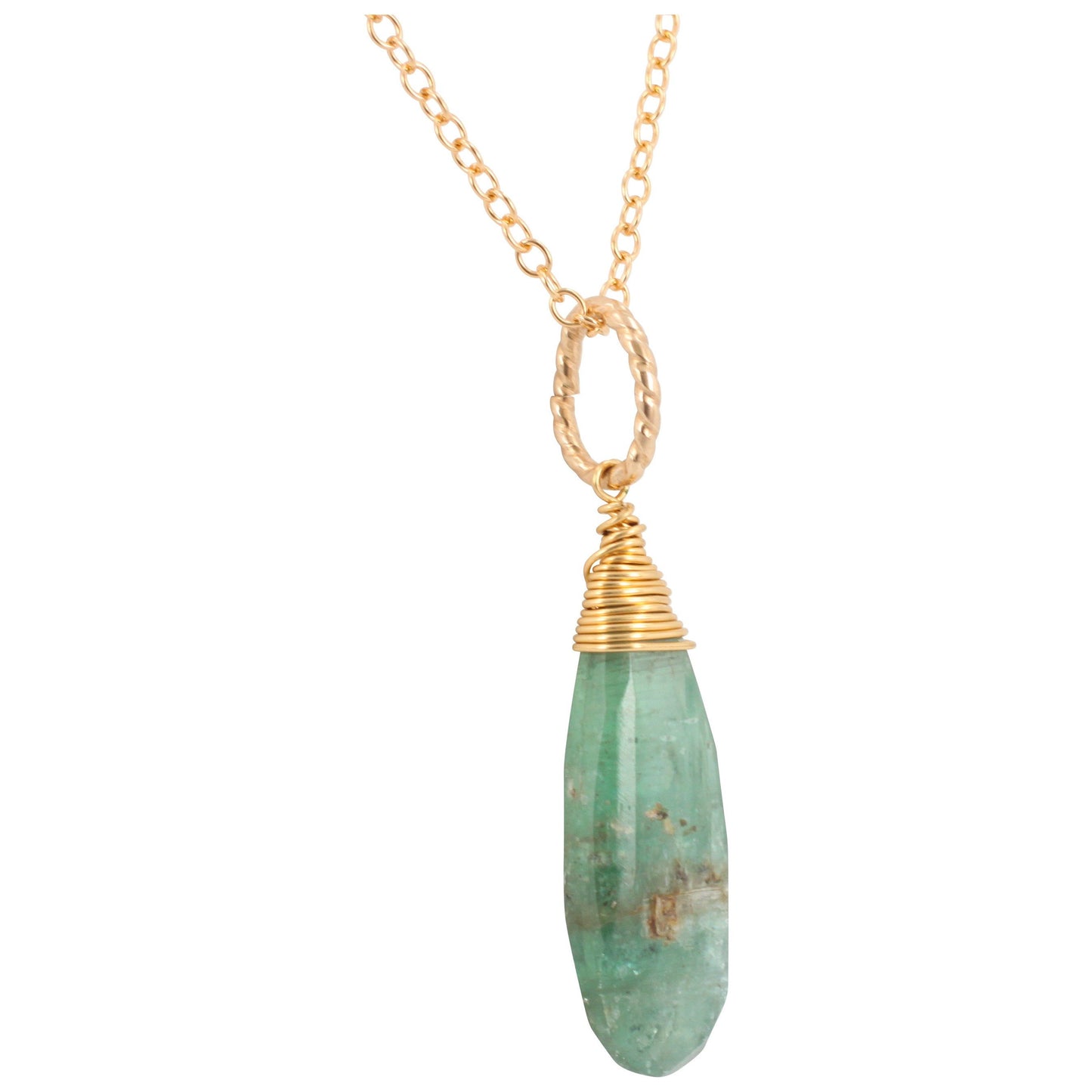 Kyanite Gemstone Necklace on Gold Filled Chain, #6212-yg