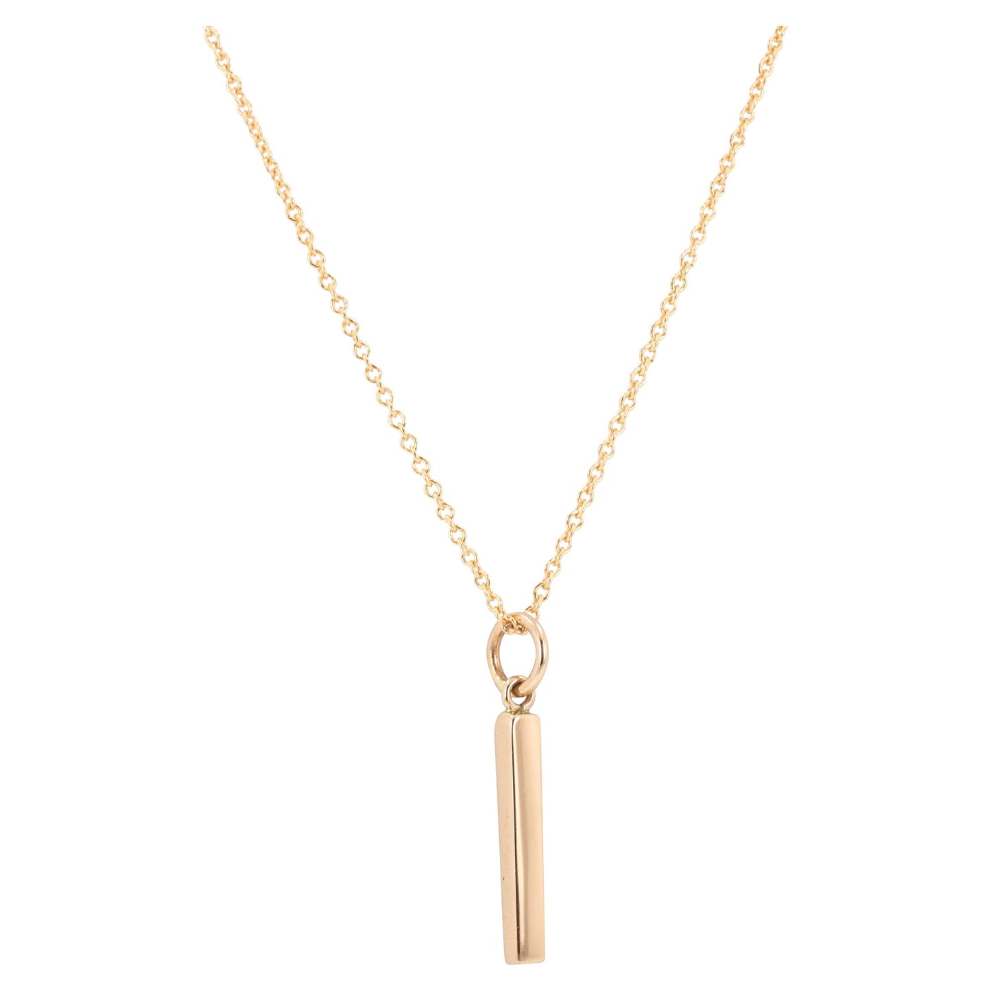 Small Vertical Bar Necklace in Bronze, #6213-brz