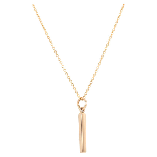 Small Vertical Bar Necklace in Bronze, #6213-brz