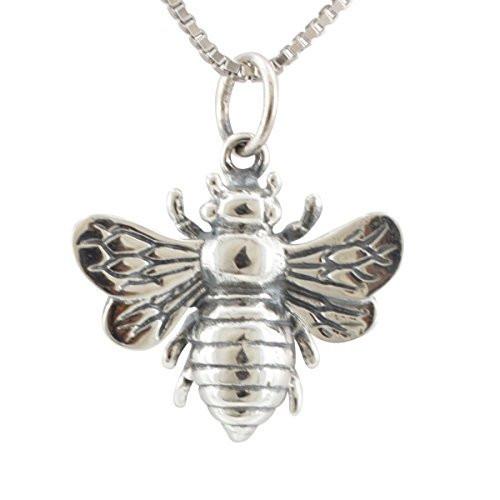 Honey Bee Necklace in Sterling Silver, #6710-ss