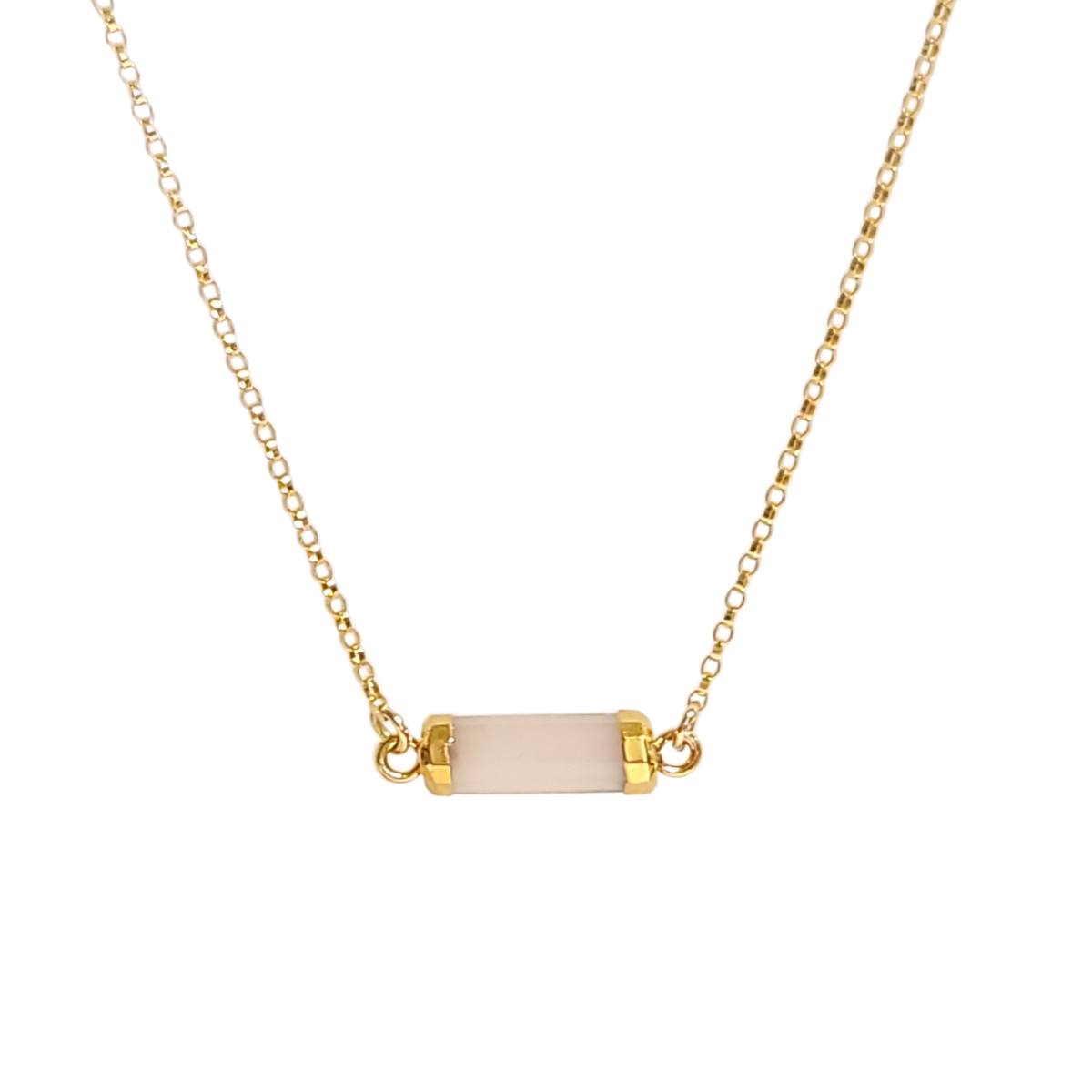 New Lower Price! Petite Gemstone Bar Necklace in Gold or Silver, #6339