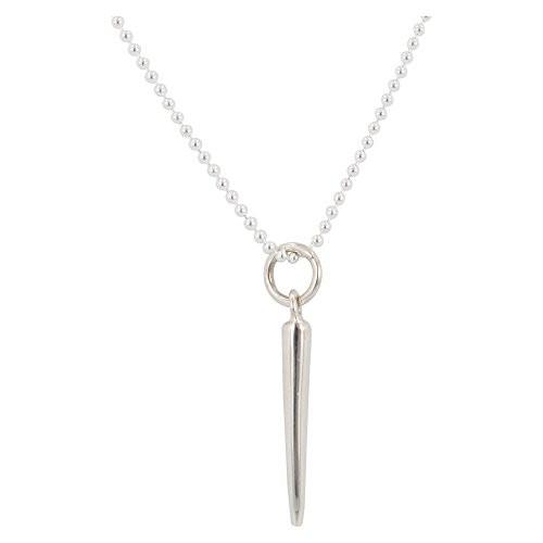 Large Skinny Spike Necklace in Sterling Silver, #6276-ss