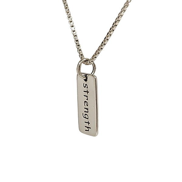 Strength Word Necklace in Sterling Silver, #6103