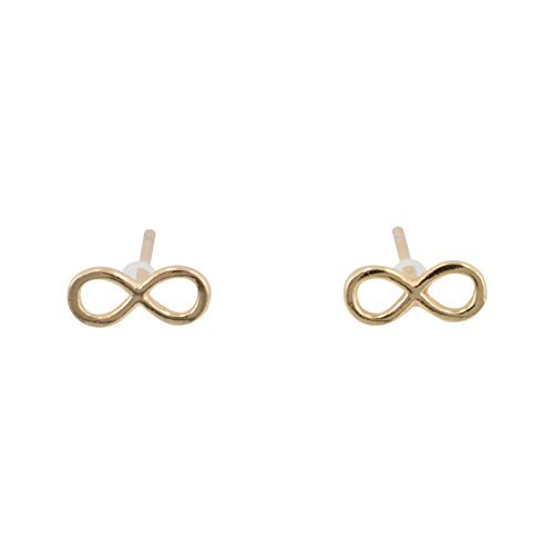 Small Gold Infinity Stud Earrings, #6939-yg