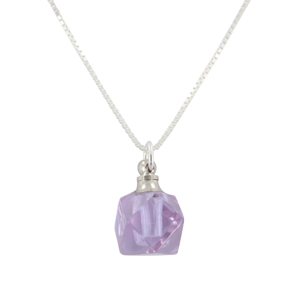 Faceted Crystal Essential Oil Diffuser Necklace, #6618