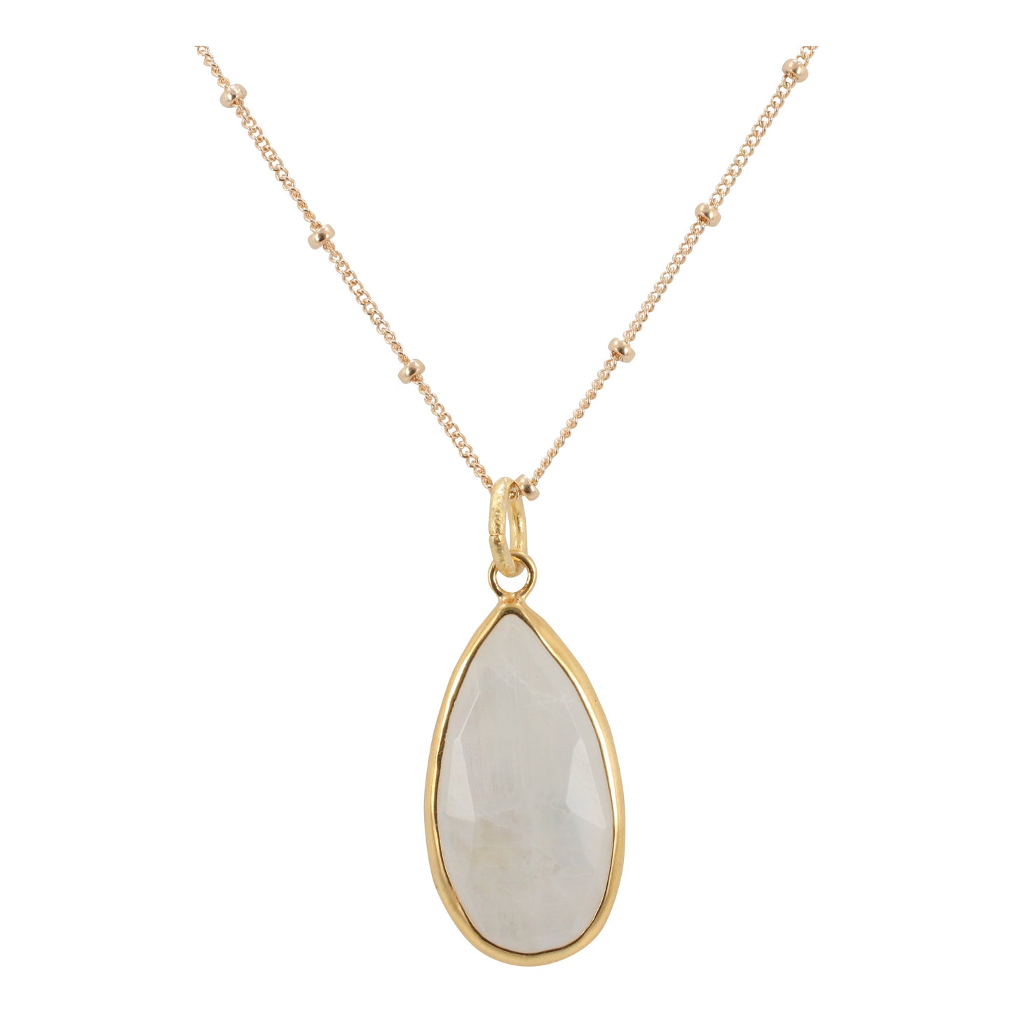 Gold Moonstone Necklace, #6812-yg