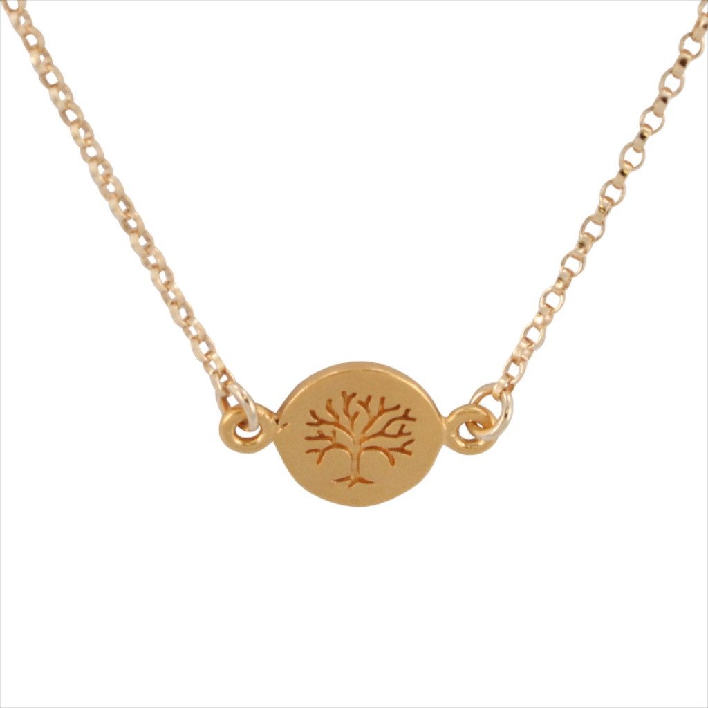 Delicate Gold Tree of Life Necklace, #6542-yg