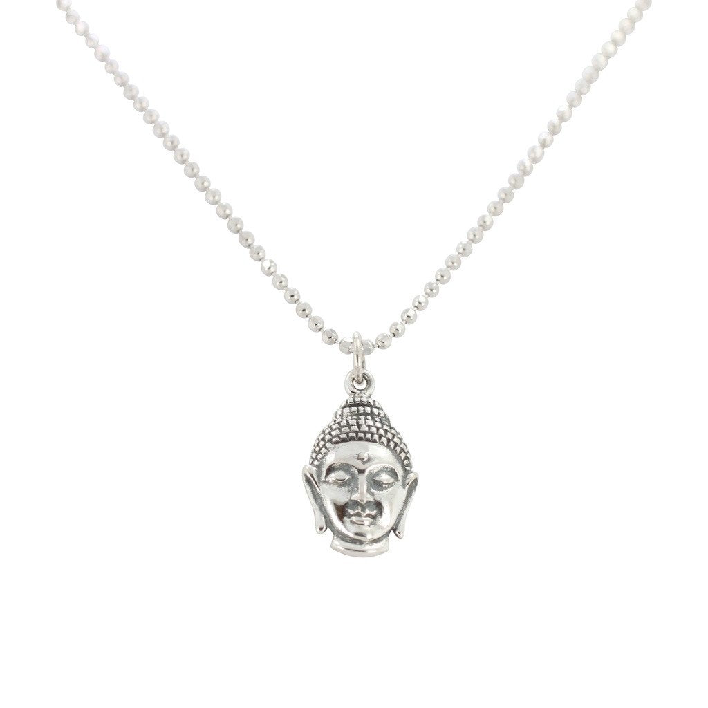 Buddha Necklace in Sterling Silver, #6778-ss