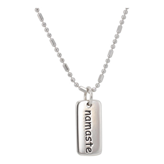 Namaste Word Necklace in Sterling Silver, #6180-ss