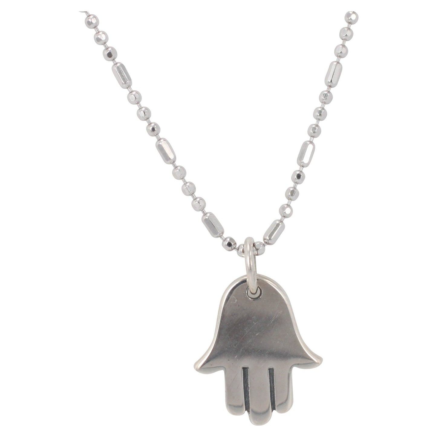 Small Hamsa Hand Necklace in Sterling Silver, #6189-ss