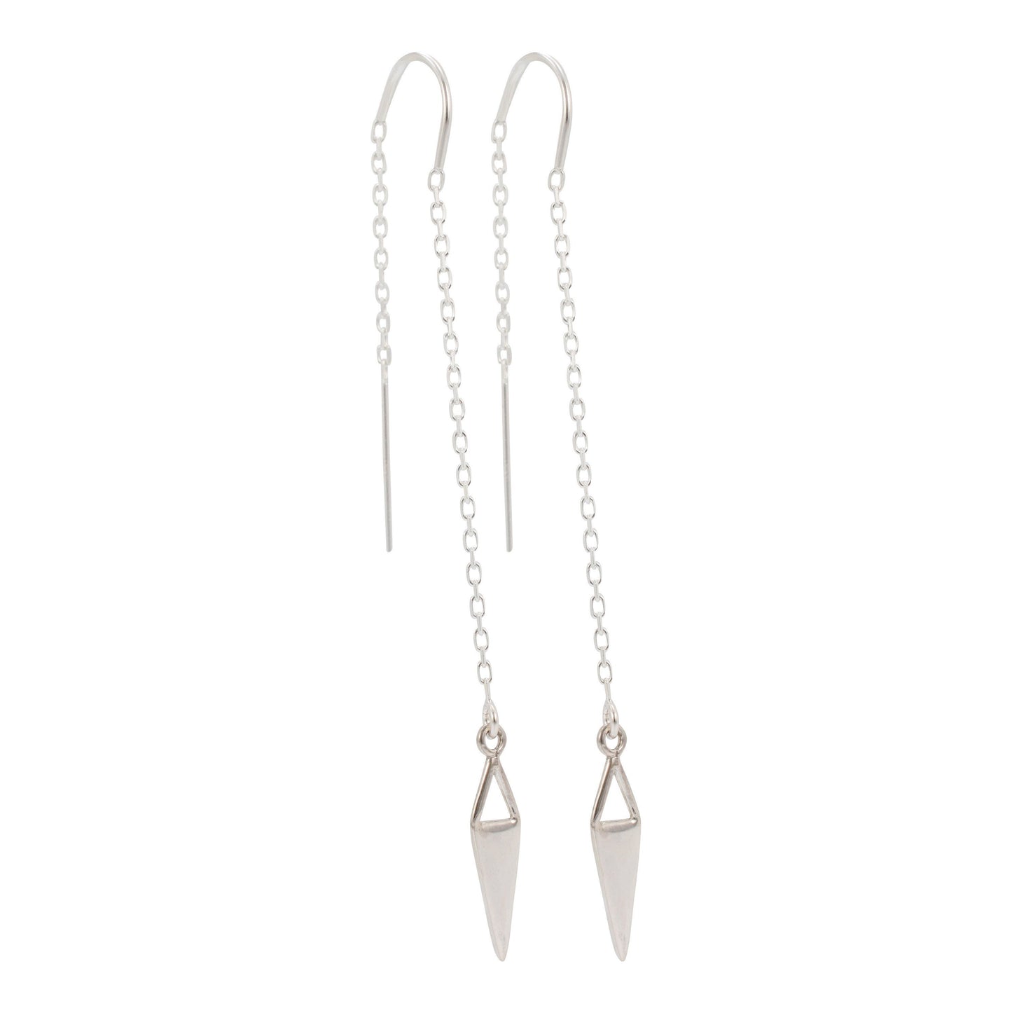 Tiny Geometric Threader Earrings, #6218-ss