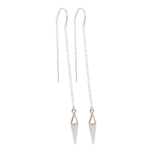 Tiny Geometric Threader Earrings, #6218-ss