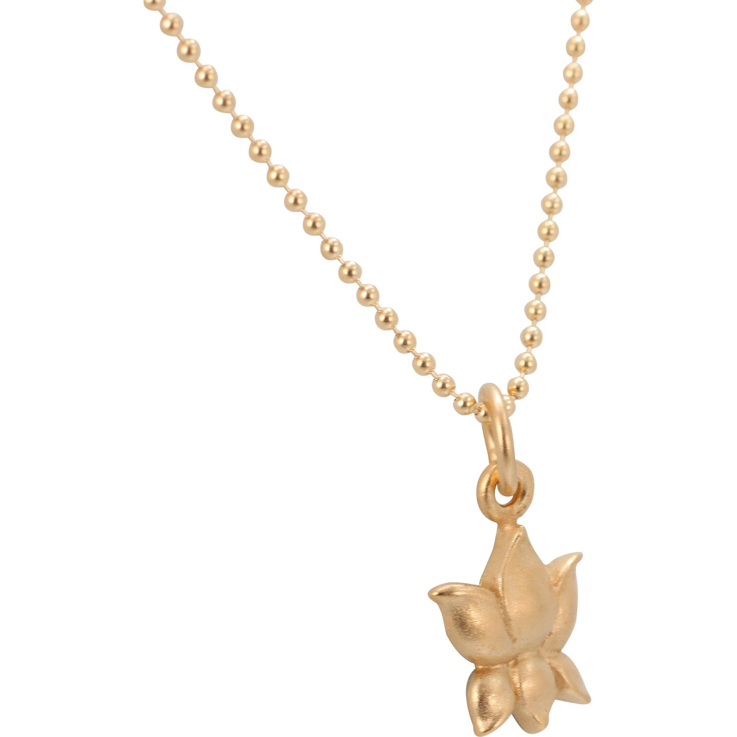 Tiny Lotus Necklace in Gold, #6253-yg