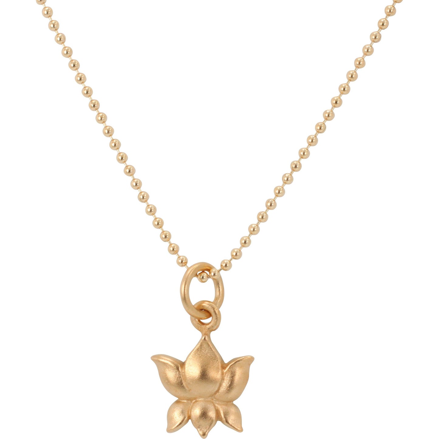 Tiny Lotus Necklace in Gold, #6253-yg