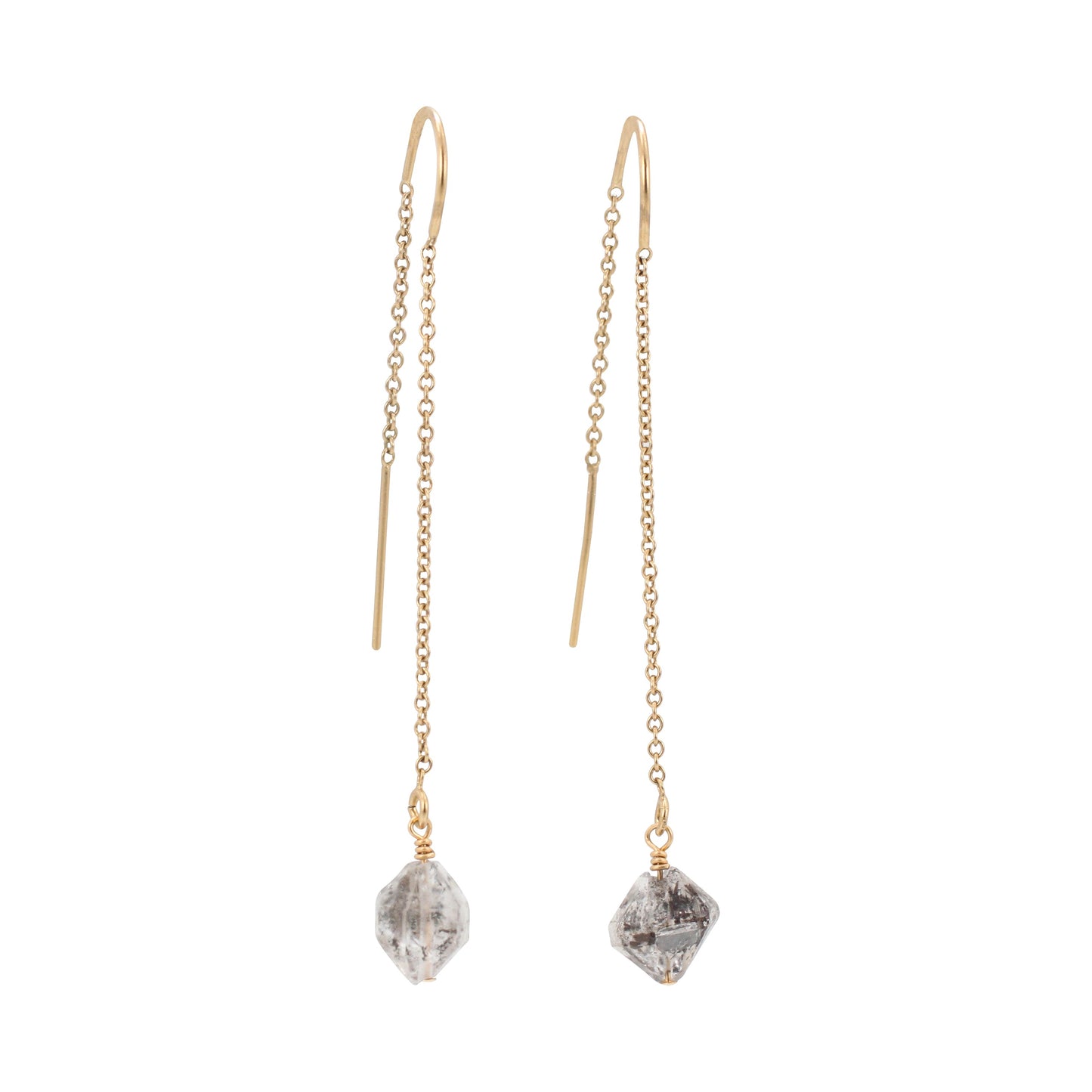 Herkimer Diamond Threader Earrings, #6301