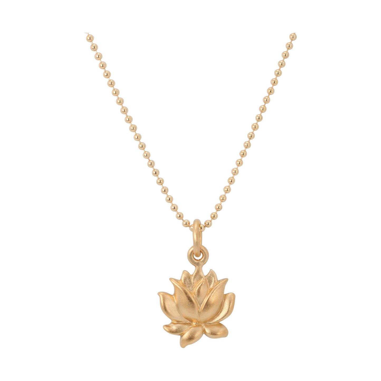 Small Lotus Necklace in Gold, 16" or 18" #6308-yg