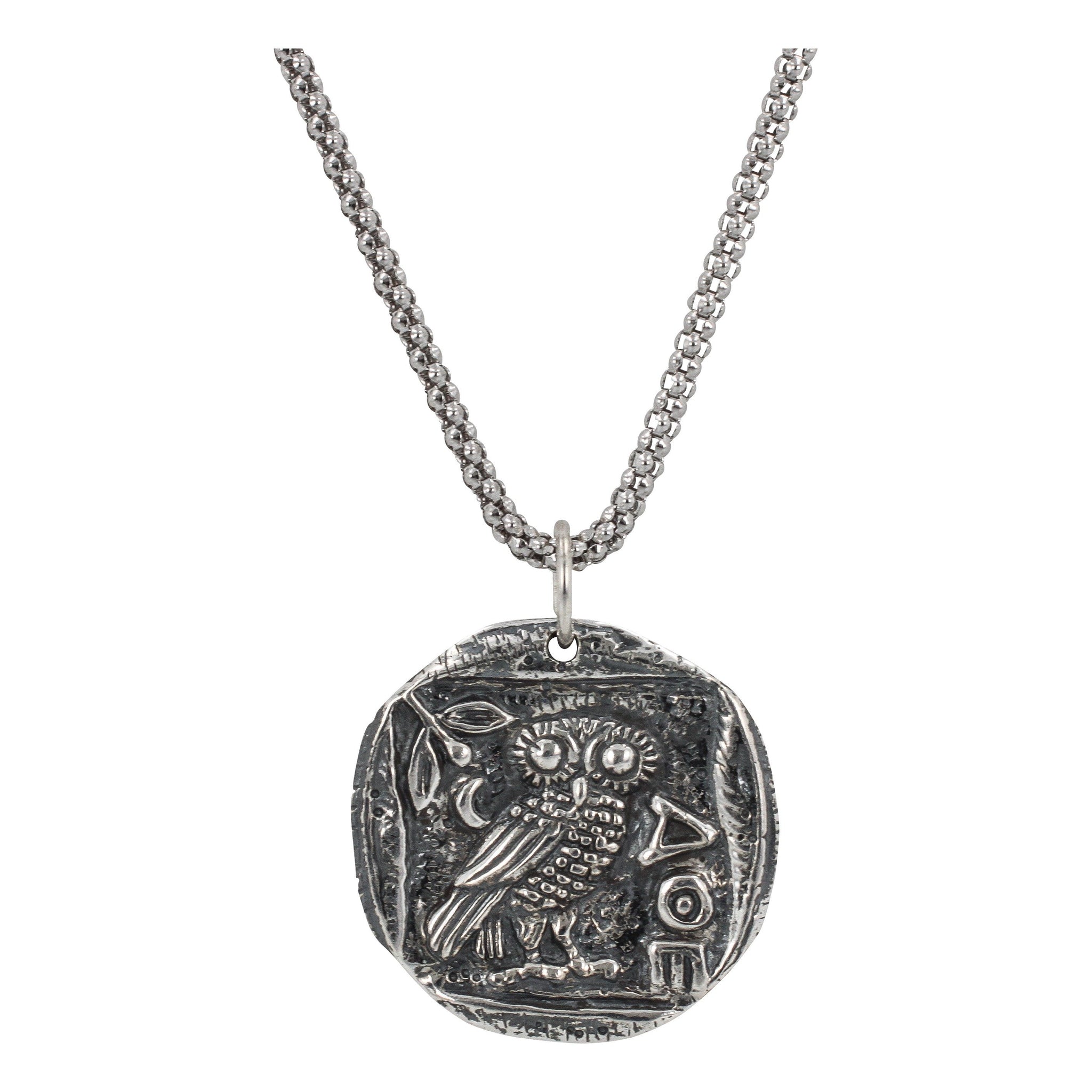 Athena/owl Greek coin pendant - Emma Stanton Jewellery