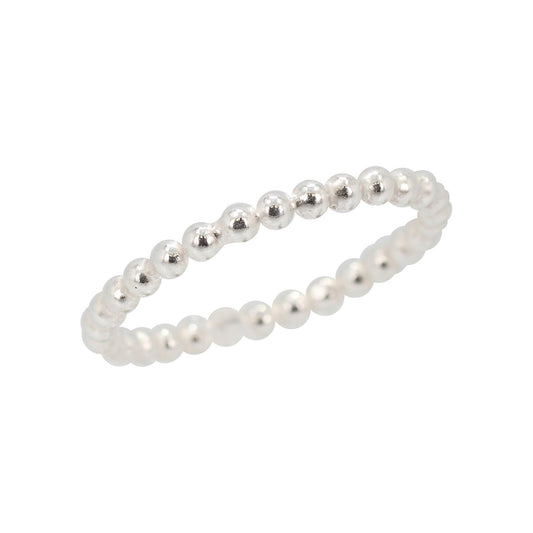 Beaded Stack Ring in Sterling Silver, 6346-ss