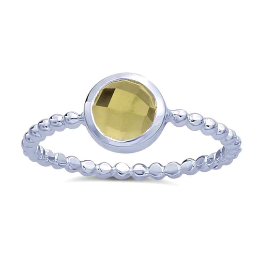 Lemon Quartz Ring in Sterling Silver, #6381-ss