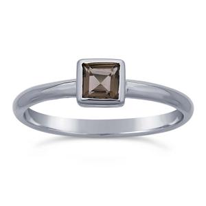 Smokey Quartz Ring in Sterling Silver, #6392-ss