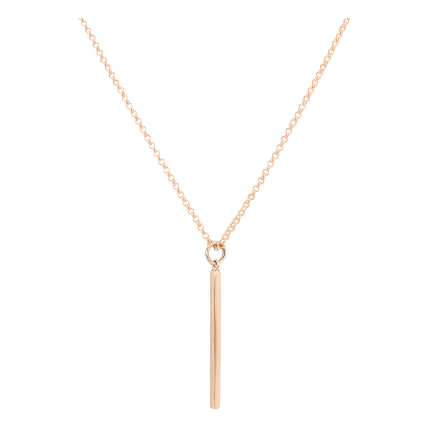 Vertical Bar Necklace in Bronze, #6416-brz