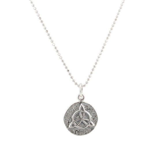 White Magic Protection Amulet Necklace in Sterling Silver, #6614-ss