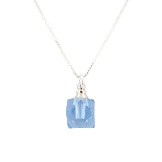 Faceted Crystal Essential Oil Diffuser Necklace, #6618