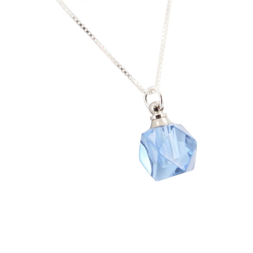 Faceted Crystal Essential Oil Diffuser Necklace, #6618