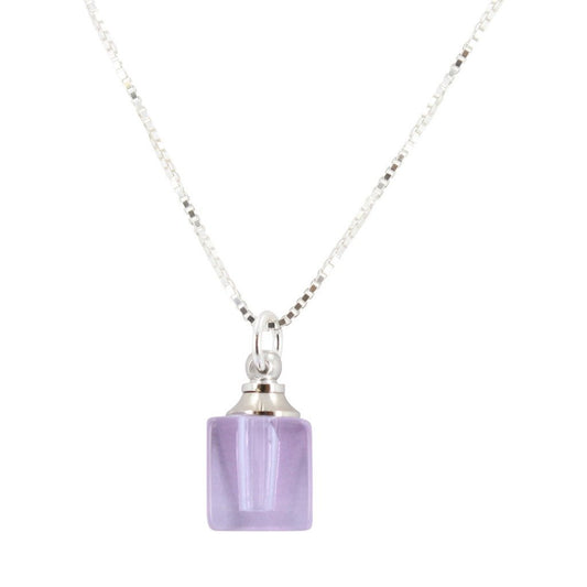 Lavender Crystal Essential Oil Diffuser Necklace, #6619-ss