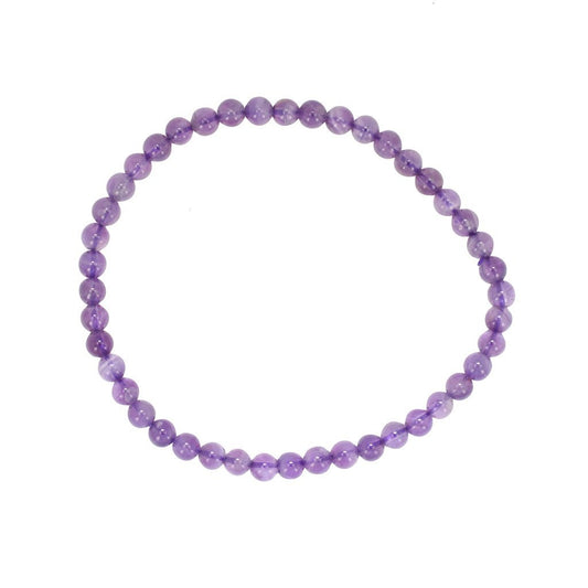 Protection Bracelet - 4mm Amethyst Gemstone Bracelet, #6678