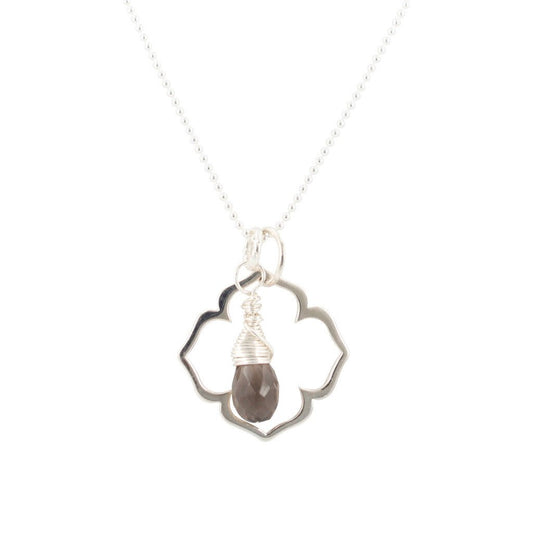 Smoky Quartz Root Chakra Necklace, #6726-ss