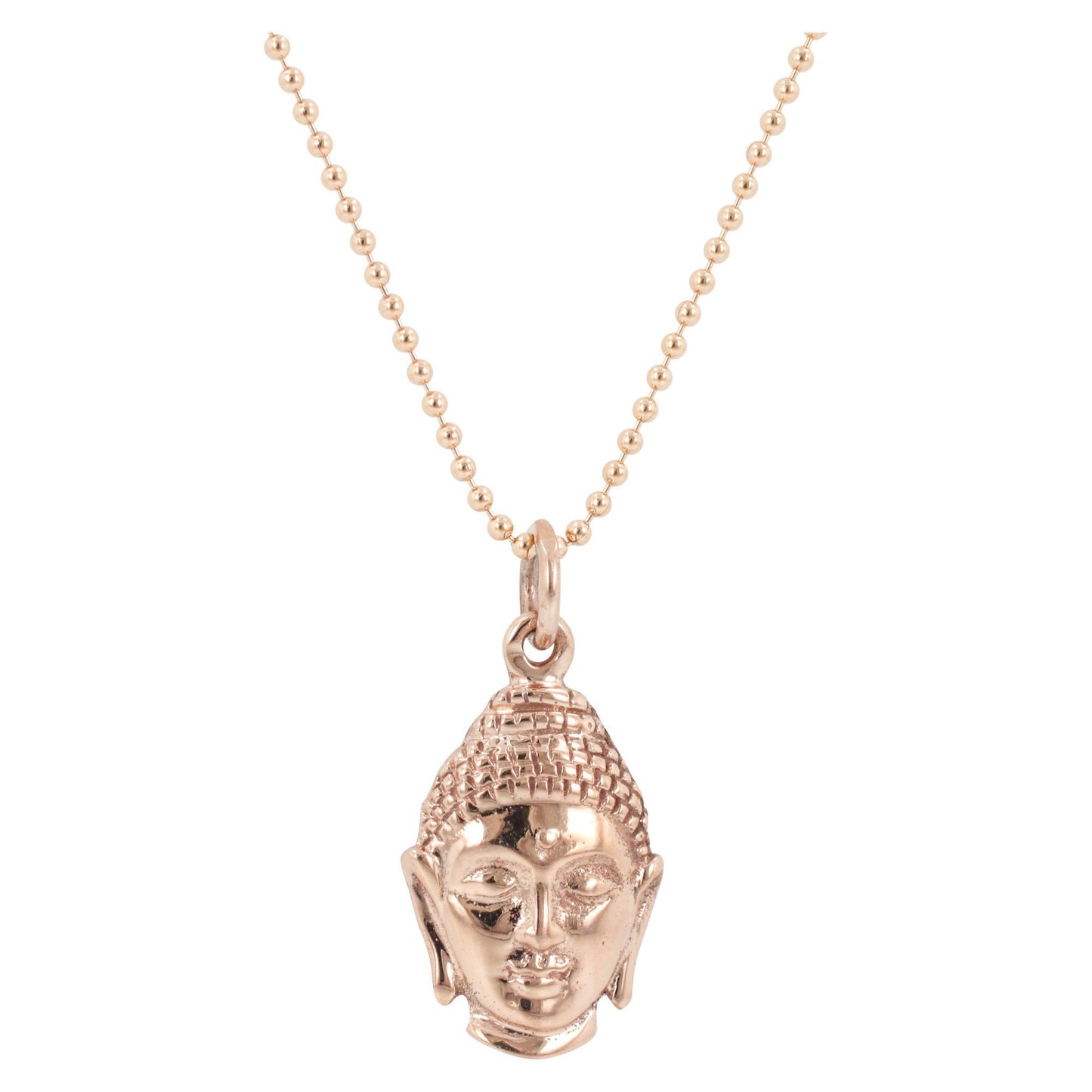 Detailed Double Sided Buddha Head Necklace, #7038-brz