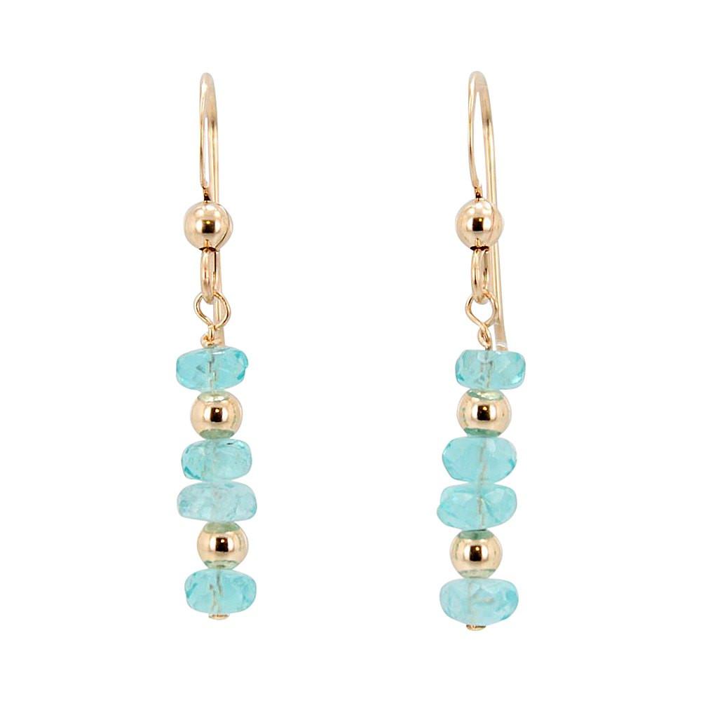 Inspire Me - Apatite and Gold Dangle Earrings, #7126-yg