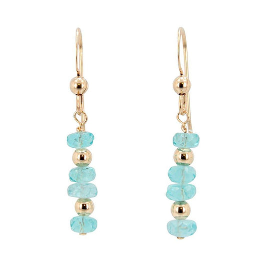 Inspire Me - Apatite and Gold Dangle Earrings, #7126-yg