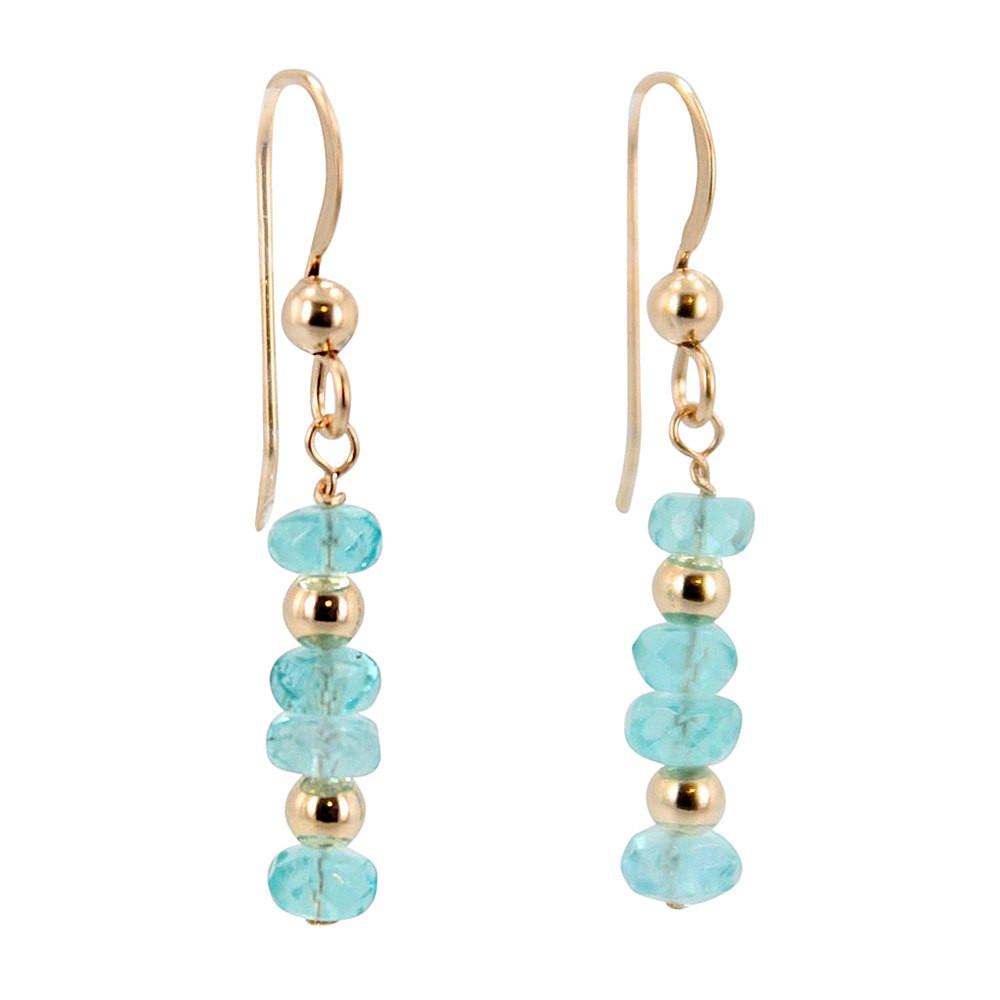 Inspire Me - Apatite and Gold Dangle Earrings, #7126-yg