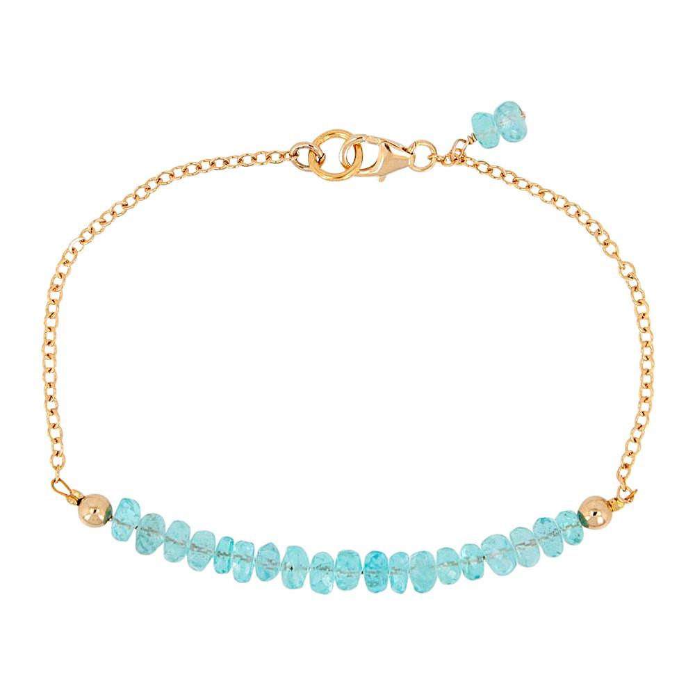 'Inspire Me' Apatite & Gold Fill Strand Bracelet, #7127-yg