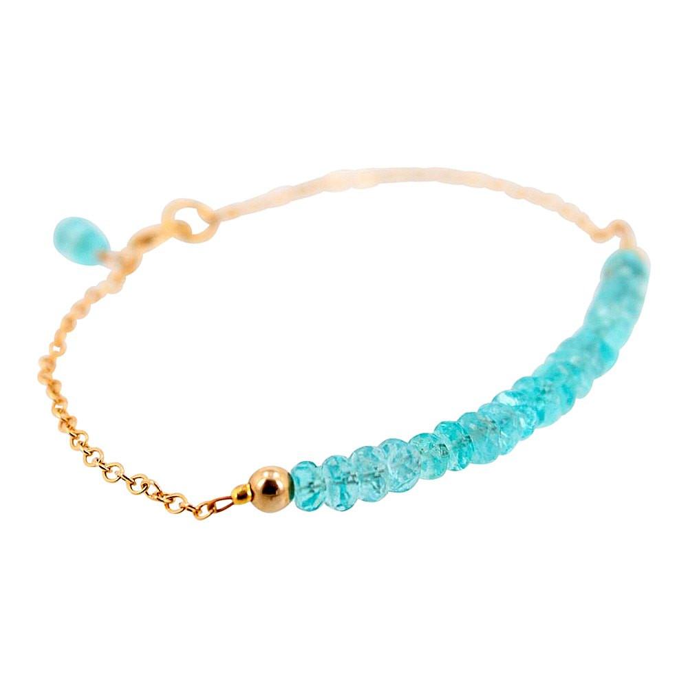 'Inspire Me' Apatite & Gold Fill Strand Bracelet, #7127-yg