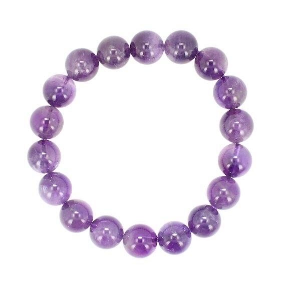 10mm Purple Amethyst Stretch Bracelet, #7219