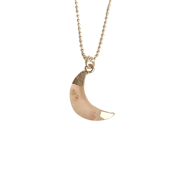 Now in 18" or 20"!  Crescent Moon Gemstone Necklace in Sterling Silver, 12 Stone Choice, #6101-ss