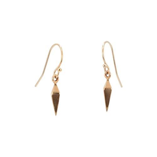 Small Spike Dangle Earrings in Bronze, #6433-brz